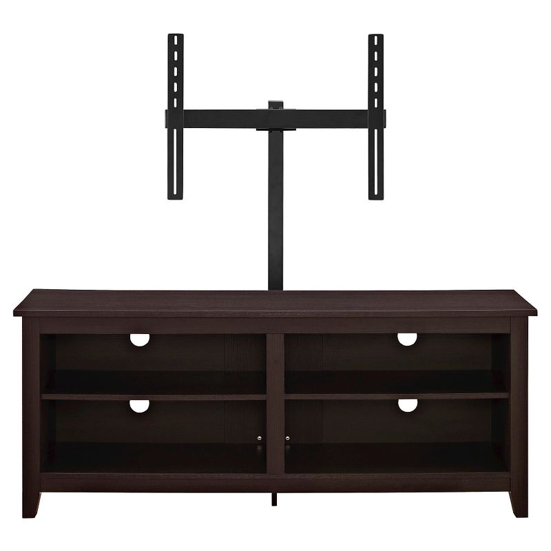 Farmhouse 4 Cubby Wood Open Storage with Mount TV Stand for TVs up to 65" - Saracina Home, 5 of 10