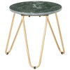vidaXL Coffee Table Green 15.7"x15.7"x15.7" Real Stone with Marble Texture - 4 of 4