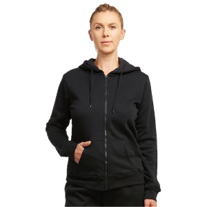 Women’s Full Zip Cotton Fleece Hooded Sweatshirt - 1 of 4