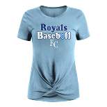 Mlb San Diego Padres Women's Front Twist Poly Rayon T-shirt : Target