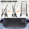 Shopping Carts for Groceries & with Collapsible Storage Crates - Heavy-Duty Utility Trolley, High-Capacity Small Portable Utility Cart - 4 of 4