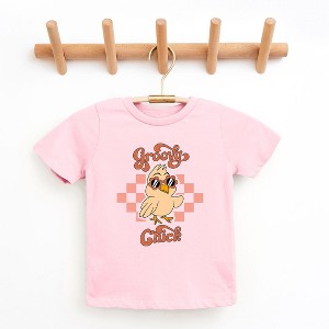 The Juniper Shop Groovy Chick Checkered Toddler Short Sleeve Tee - 1 of 2