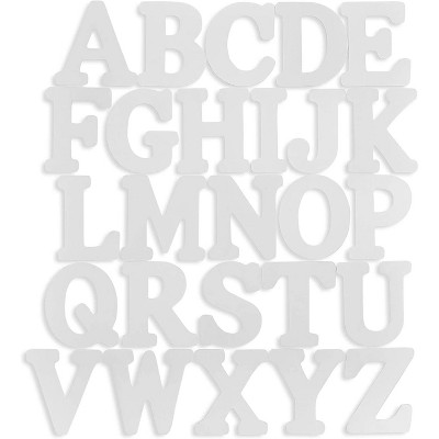  Bright Creations 26 Piece 6-Inch White Wood Alphabet Letters A-Z for Wall & Home Decorations 