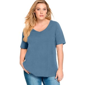 ellos V-Neck A-Line Tunic - 1 of 3