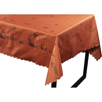 Juvale 2 Pack Thanksgiving Pumpkin & Fall Leaves Rectangle Dining Tablecloth Party Table Cover, 83 x 59 in