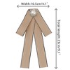Elerevyo Women's Pre-Tied Ribbon Elegant Brooch Pin Bow Tie - 2 of 4