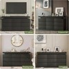 Vipbear modern drawer dressing table - with storage cabinet and LED light, wide drawer cabinet and charging station, living room storage cabinet - 4 of 4