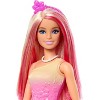 Barbie Royal Doll with Pink and Blonde Hair, Butterfly-Print Skirt and Accessories - 2 of 4