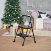 Cesicia Black 2 Step Folding Ladder with Wide Anti-Slip Pedal - 4 of 4