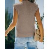 BLUEMING Sweater Vest for Women Summer Pullover Cap Sleeve Rib Knit Tops Mock Neck Sweater Tank Tops Sleeveless Summer Tops - 2 of 3