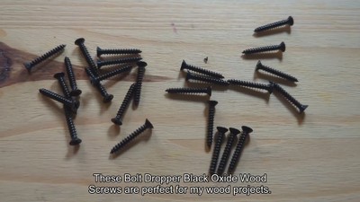 Bolt Dropper No. 6 X 1/2'' Black Oxide Coated Stainless Flat Head Phillips Wood  Screw, 25 Pack : Target