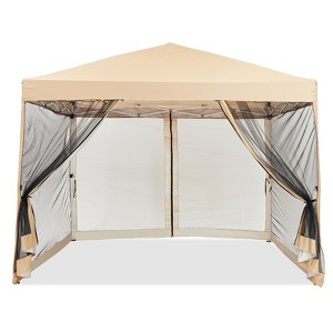 Coucheta Pop Up Gazebo, 10 * 10 FT Canopy Tent, One Push Setup-Pop Up Tent, Outdoor Gazebo for Backyard & Patio Furniture - 1 of 4