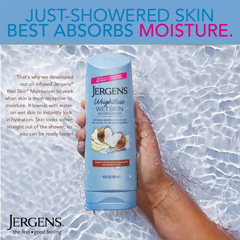 Jergens Wet Skin Moisturizer - Coconut Oil - 10oz, 5 of 12