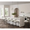 Nathan James Set of 6 Dahlia Counter Height Barstools White Boucle - 2 of 4