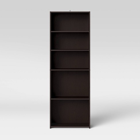 5 Shelf Bookcase Espresso Brown - Room Essentials™