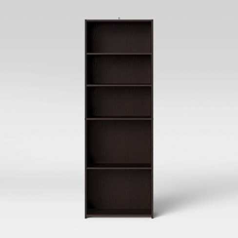 5 Shelf Bookcase Espresso Brown Room Essentials Target