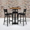 Flash Furniture 30'' Round Laminate Table Set with 3 Grid Back Metal Barstools - 2 of 2