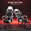 RSPGAME Basic Ergonomic Gaming Chairs for Adults, PU Leather Office Chairs with Lumbar Support, Pocket Spring Cushion and Retractable Footrest - 2 of 4
