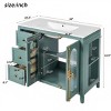 36 Inch Bathroom Vanity With 2 Soft Close Doors,Bathroom Storage Cabinet With 3 Drawers-Maison Boucle - 4 of 4