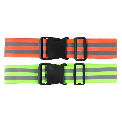 Reflective Safety Buckle Waist Belt Band – Greenish Yellow/Grey