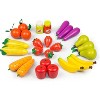 Svan Wooden Farmers Market Stand Toy- 30+ Food Pcs w Chalkboard & Register- Role Play, Fun Grocery Set- Playroom Activity Center- Kids, Girls & Boys - 2 of 4