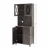Arina Bar Cabinet with Doors and Shelfs, Kitchen Cabinet with Large Storage Space, Indoor Furniture - The Pop Home - 4 of 4