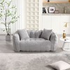 NicBex Chenille High Back Bean Bag Chair,Lazy Loveseat Sofa with 2 Pillows and High Resilience Foam for Living Room,Bedroom,Apartment - 2 of 4
