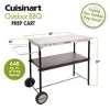 Cuisinart Outdoor BBQ Prep Cart: Stainless Steel Grill Station with Storage, Wheels, 2 Shelves - image 3 of 4