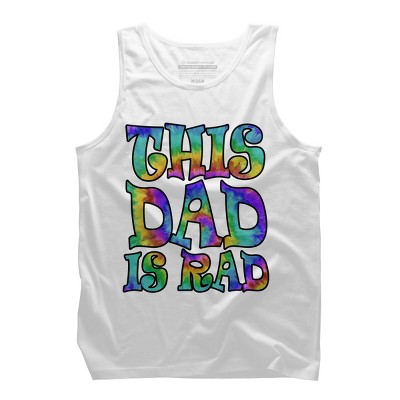 Men's Design By Humans Tye Dye This Dad Is Rad By honeytree Tank Top