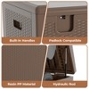 80 gal Outdoor Storage Box, Large Waterproof Resin Deck Box Indoor Outdoor Use, Lockable UV Resistant Storage Bin for Patio, Garden, Cushions, Tools - 4 of 4