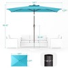 Sonkuki 10x6.5 ft LED Rectangular Patio Market Umbrella w/Tilt Adjustment - 3 of 4