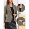 INSPIRE CHIC Women's Vintage Houndstooth Notched Lapel One Button Office Blazer - 2 of 4