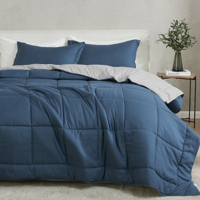 Solid Reversible Comforter and Sham Set - Great Bay Home