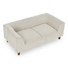 Akoasm Comfortable Rectangular Pet Sofa With Backrest & Armrests And Soft Cushion For Small & Medium Dogs-Beige - 4 of 4