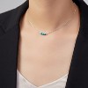 925 Sterling Silver Choker Necklace, Handmade with 3 Birthstone Beads for Women Turquoise Jewelry Set - 2 of 4