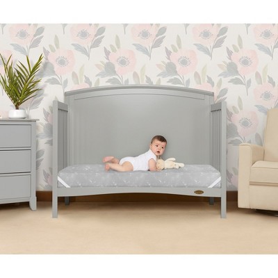 Dream On Me Snooze Crib & Toddler Mattress in Grey
