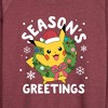Women's - Pokémon - Pikachu Seasons Greetings Lightweight French Terry Wide Neck Long Sleeve Shirt - 2 of 4