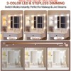 Bedroom Makeup Vanity Desk w/ Mirror and Lights, Vanity Table w/ Charging Station, RGB Lights Wood Dressing Table - 3 of 4
