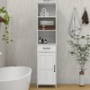 65'' Tall Bathroom Storage Cabinet, Wooden Floor Cabinet With Drawers & Adjustable Shelf, Slim Freestanding Storage Organizer For Bathroom Living Room - 2 of 4