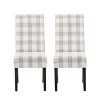 Okak Modern Style Wooden High Back Dining Chairs for Kitchen Dining Room,Upholstered Fabric Seating Dining Chair Set of 2 - 4 of 4