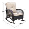 SKRAN Garden Rocking Chair,Outdoor Rattan Rocker Chair with All-weather Hand-woven Resin Wicker, Patio Relaxing Lounge Furniture for Backyard, Porch - 3 of 4