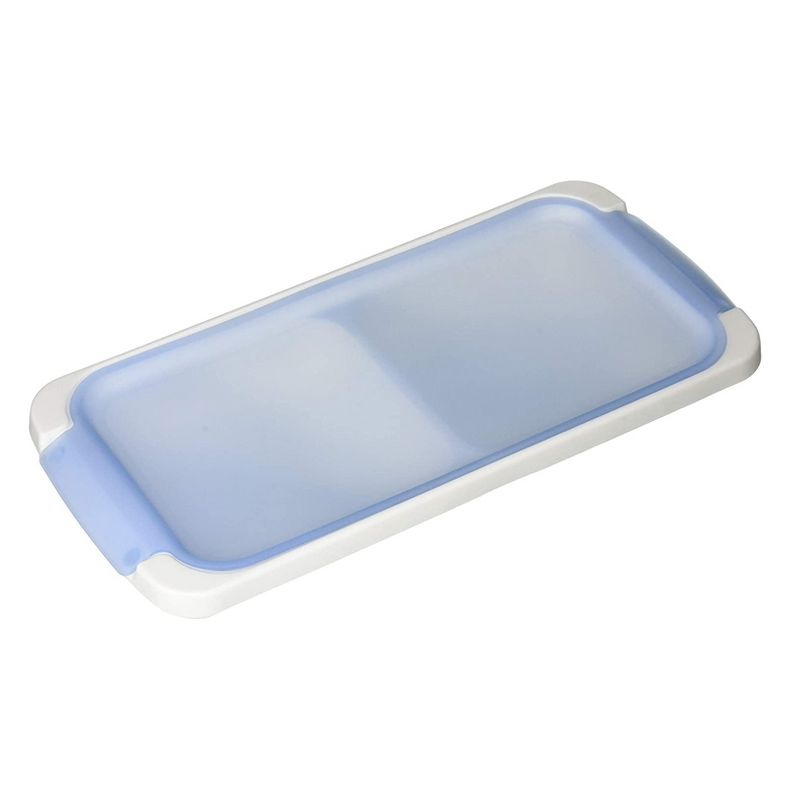 PrepWorks PKS-730 Dishwasher Safe 2 Cup 2 Serving Leftover Soup & Food Storage Freezer Pod Tray with Silicone Lid, Blue & White, 1 of 3