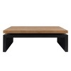 INFURNIC Coffee Tables Modern Black Floating Top Coffee Table with Spacious Design and Premium Wood Construction, Brown, 47.64"*23.62"*16.3" - 2 of 4
