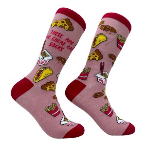 Crazy Dog T-Shirts Women's These Are My Cheat Day Socks Funny Junk Food Fitness Workout Joke Footwear - 1 of 4