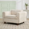 NicBex Woven Velvet Oversized Accent Chair,Upholstered Living Room Chairs with Mid-Height Backrest,Modern Armchair,Accent Chairs for Living Room - 4 of 4