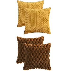 REGALWOVEN 4 Pcs Soft Cozy Throw Pillow Covers for Home Decor 16" x 16" - 1 of 4