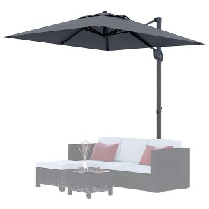 Large Cantilever Patio Umbrella 10' x 10'  Offset Outdoor Umbrella with 360-Degree Rotation, UV Protection, for Garden, Patio, and Poolside - 1 of 4