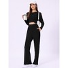 INSPIRE CHIC cheibear Women's Crewneck Soft Long Sleeve with Pocket Pajamas Set - 3 of 4