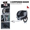 SEVOBAL Pet Strollers Large Folding Bike Trailer for Dogs All-Terrain Pet Carrier for Cycling Jogging Camping, Black, 49.21"*28.77"*36.22" - 3 of 4