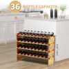 Modular Wine Rack, Bamboo Wood Wine Storage Rack, Floor Freestanding Wines Holder Display Shelf - 3 of 4
